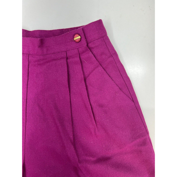 That's me! Womens Shorts Size 3/4 Pink High Waisted Pleated Wool Blend Vintage - Picture 2 of 14